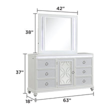 Load image into Gallery viewer, Abigale - 6 Drawer Dresser With LED (Includes Dresser Only, Mirror Not Included) - White
