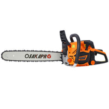 Load image into Gallery viewer, 62Cc Gas Powered Chainsaw 20" 2 Cycle Petrol Handheld Chain Saw Epa Compliant Aluminium - Orange