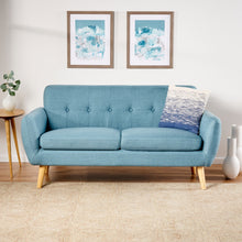 Load image into Gallery viewer, Modern Loveseat Sofa With Button Tufted Backrest