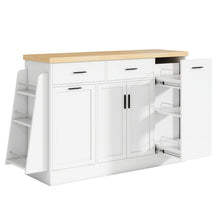 Load image into Gallery viewer, Kitchen Sideboard With Sliding Door Cabinet, 3 Tier Spice Rack