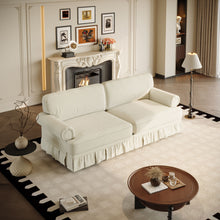 Load image into Gallery viewer, Luxuriously Comfortable Cloud Couch Sofa With Elegant Rolled Arms & Pleated Skirt Design