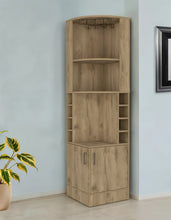 Load image into Gallery viewer, Corner Bar Cabinet With Eleven Shelves - Natural