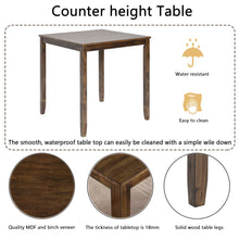 Load image into Gallery viewer, 5 Piece Dining Table Set, Wooden Dining Square Table Set For 4