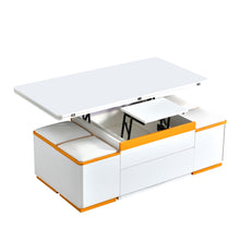 Load image into Gallery viewer, Lift Top Coffee Table With 4 Storage Stools