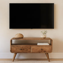 Load image into Gallery viewer, Mini Curved Media Unit - Oak