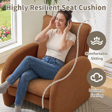 Load image into Gallery viewer, Modern Sherpa Upholstered Accent Chair, Comfortable Living Room Armchair, Lounge Chair For Bedroom, And Office