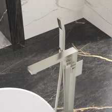 Load image into Gallery viewer, Freestanding Bathtub Faucet With Waterfall Tub Filler And Hand Shower
