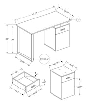 Load image into Gallery viewer, Computer Desk, Home Office, Laptop, Left, Right Set-Up, Storage Drawers, Work, Marble Look Laminate, Contemporary, Modern - White