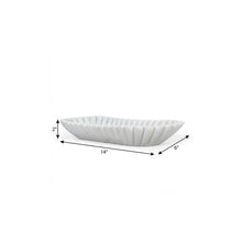 Load image into Gallery viewer, Marble Fluted Oblong Tray - White