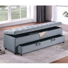 Load image into Gallery viewer, Storage Ottoman With Tufted Seat And Underseat Drawer