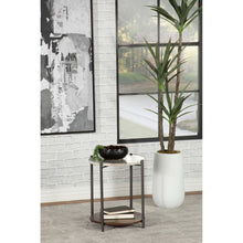 Load image into Gallery viewer, Bleskin - Round Accent Side Table With Shelf - White