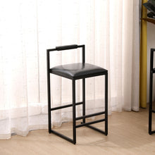 Load image into Gallery viewer, Elegant Bar Stool Set With Backrest And Footrest, Counter Height (Set of 2)