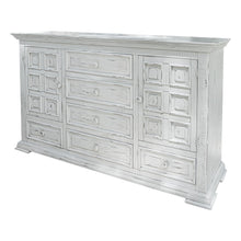 Load image into Gallery viewer, Solid Wood Six Drawer Triple Dresser - White