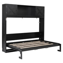 Load image into Gallery viewer, Rustic Casual Murphy Bed With Storage Cabinets