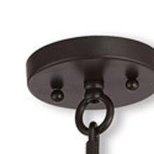 Load image into Gallery viewer, 28" Five Light Metal Dimmable Chandelier With Shades - Bronze