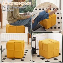 Load image into Gallery viewer, Modern Ottoman Foot Rest With Woven Design