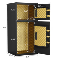 Load image into Gallery viewer, Large Double Door Coin Operated Safe, Digital Security Safe With Fireproof And Waterproof Bag