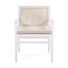 Load image into Gallery viewer, Outdoor Acacia Wood Patio Dining Armchair (Set of 2)
