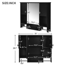 Load image into Gallery viewer, Wall Mounted Bathroom Storage Cabinet With Mirror, Medicine Cabinet With Towel Bar