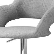 Load image into Gallery viewer, Metal Low Back Bar Height Bar Chair - Light Gray And Silver
