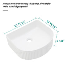 Load image into Gallery viewer, Vessel Bathroom Sink With Design - White