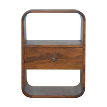 Load image into Gallery viewer, 22" Modern Solid Wood One Drawer Nightstand - Brown