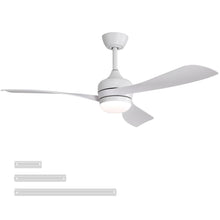 Load image into Gallery viewer, Ceiling Fan With 3 Blades, Remote Control, Reversible DC Motor, Noiseless Operation, 3 Downrods