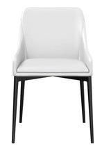 Load image into Gallery viewer, Upholstered Faux Leather Dining Side Chair (Set of 2) - White / Black