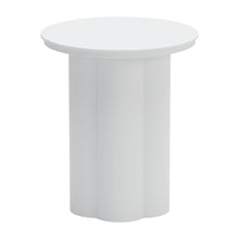 Load image into Gallery viewer, 19" Aluminum Round Pedestal End Table - White