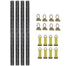 Load image into Gallery viewer, Heavy Duty E Track Tie-Down Rail Kit With O-Ring Anchors And Rope Tie Offs