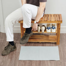 Load image into Gallery viewer, Shoe Rack Bench, 2 Tier Organizer For Entryway - Acacia Wood