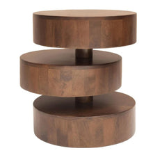 Load image into Gallery viewer, Round Drum End Table - Brown