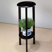 Load image into Gallery viewer, Round Accent Table With Open Shelf - Espresso