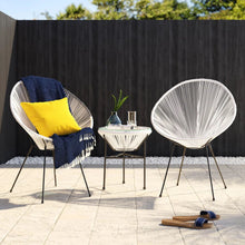 Load image into Gallery viewer, Outdoor Conversation Set With Ergonomic Lounge Chairs And Tempered Glass Table