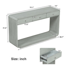 Load image into Gallery viewer, Console Table With 3 Drawers And Display Shelf