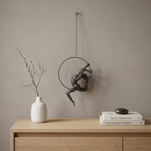 Load image into Gallery viewer, Athletic Man Hanging Ring Sculpture - Black