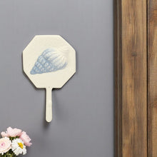 Load image into Gallery viewer, 4" Cast Iron Conch Shell Wall Hook - Blue / Cream