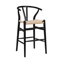 Load image into Gallery viewer, Solid Wood Counter Height Bar Chair - Natural And Black