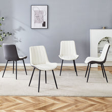 Load image into Gallery viewer, Modern Minimalist Dining Chair Set, Extended Seat Cushion