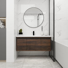 Load image into Gallery viewer, Floating Bathroom Vanity With Resin Sink And Soft Close Doors