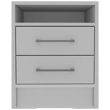 Load image into Gallery viewer, Open Compartment Two Drawer Nightstand - White