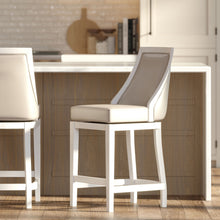 Load image into Gallery viewer, Modern Swivel Stool With Tall Back
