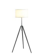 Load image into Gallery viewer, Adjustable Tripod Floor Lamp With White Shade - Chrome