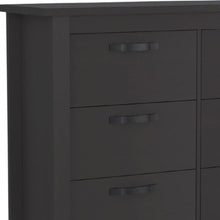 Load image into Gallery viewer, Wood Six Drawer Double Dresser For Bedroom - Black