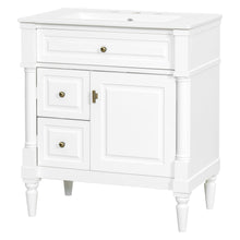 Load image into Gallery viewer, Modern Bathroom Vanity With Sink, Freestanding Cabinet With Flip Drawer & Adjustable Shelf