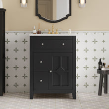 Load image into Gallery viewer, Bathroom Vanity With Basin, Rectangular Cabinet With 2 Drawers And Soft Closing Door