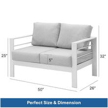 Load image into Gallery viewer, Patio All-Weather Loveseat With Thick Cushions