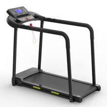 Load image into Gallery viewer, Walking Pad Treadmill With Foldable Design, Large LED Display, Stable Handrails - Black