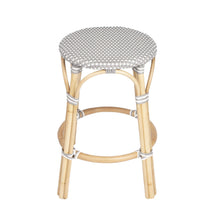 Load image into Gallery viewer, Rattan Backless Counter Height Bar Chair - Natural Gray / White