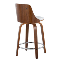 Load image into Gallery viewer, Gianna - Mid-Century Modern Fixed Height Stool With Swivel With Round Footrest (Set of 2)